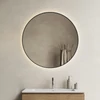 Kép 1/2 - MARMY QUEEN fekete keretes tükör 70 cm (LED 6000k, körbe hangulatvilágítás) 90 11 21 70 70 01