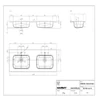 Kép 5/5 - MARMY CREMONA CREMONA 140x46 dupla mosdó 80 7350 14 42 10