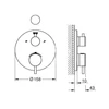 Kép 2/2 - Grohe Atrio - rejtett termosztatikus keverő 2 készülékhez, króm 24138003