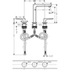 Kép 2/2 - Hansgrohe 3-lyukú karos mosdócsaptelep 100 push-open lefolyóval, polírozott arany hatású 32515990