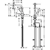 Kép 2/2 - Hansgrohe Axor Citterio egykaros konyhai csaptelep kihúzható kifolyóval rozsdamnetes acél hatású 39862800