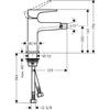 Kép 2/2 - Hansgrohe Metropol egykaros bidécsaptelep push-open lefolyóval, szálcsiszolt bronz 32520140