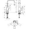 Kép 2/2 - Hansgrohe Metropol egykaros mosdócsaptelep 230 push-open lefolyóval, szálcsiszolt bronz 32511140