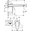 Kép 2/2 - Hansgrohe Metropol egykaros falsík alatti mosdócsaptelep 225mm-es kifolyóval, szálcsiszolt bronz 32526140