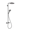 Kép 1/2 - Hansgrohe Raindance Select S Showerpipe 240 1jet termosztátos zuhanyrendszer, szálcsiszolt fekete/króm 27633340