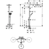 Kép 2/2 - Hansgrohe Raindance Select S Showerpipe 240 1jet termosztátos zuhanyrendszer, szálcsiszolt fekete/króm 27633340