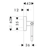 Kép 2/2 - Hansgrohe Logis Wc papír tartó 40526000