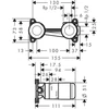 Kép 2/2 - Hansgrohe 13622180 Alaptest egykaros mosdócsaptelephez falsík alatti szereléshez, fali szereléshez
