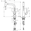 Kép 2/2 - Hansgrohe Talis Select S konyhai csaptelep 220 kihúzható kifolyóval 72822000