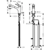 Kép 2/2 - Hansgrohe M5216-H170 egykaros konyhai csaptelep kihúzható zuhanyfejjel 73860000