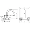 Kép 2/2 - Hansgrohe Logis Classic kétkaros konyhai csaptelep 71286000