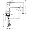 Kép 2/2 - Hansgrohe Metropol egykaros mosdócsaptelep 100 push-open lefolyóval 32502000