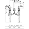 Kép 2/2 - Hansgrohe Metropol 3-lyukú karos mosdócsaptelep 110 push-open lefolyóval 32514000