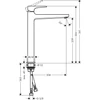 Kép 2/2 - Hansgrohe Metropol egykaros mosdócsaptelep 260 push-open lefolyóval, mosdótálakhoz 32512000