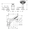 Kép 2/2 - Hansgrohe Metropol 4-lyukú peremre szerelhető kádcsaptelep loop fogantyúval 74552000