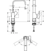 Kép 2/2 - Hansgrohe Metropol egykaros mosdócsaptelep 230 push-open lefolyóval 32511000