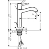 Kép 2/2 - Hansgrohe Metropol Classic egykaros mosdócsaptelep 160 automata lefolyó-garnitúrával 31302000