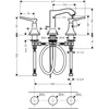 Kép 2/2 - Hansgrohe Metropol Classic 110, 3-lyukú mosdócsaptelep, automata lefolyó-garniturával 31330000