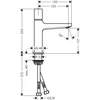 Kép 2/2 - Hansgrohe Metropol Select mosdócsaptelep 110 push-open lefolyóval 32571000