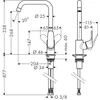 Kép 2/2 - Hansgrohe Focus Egykaros konyhai csaptelep, matt fekete 31820670