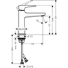 Kép 2/2 - Hansgrohe Metropol egykaros csaptelep 110 loop fogantyúval, push-open lefolyóval 74507000