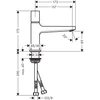 Kép 2/2 - Hansgrohe Metropol Select mosdócsaptelep 100 push-open lefolyóval 32570000