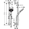 Kép 2/2 - Hansgrohe Raindance Select S 120 Unica Comfort zuhanyszett 0,90m EcoSmart 9 l/perc, króm 26323000