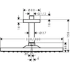 Kép 2/2 - Hansgrohe Raindance E 300 Air 1jet fejzuhany 100 mm mennyezeti csatlakozóval 26250000