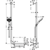 Kép 2/2 - Hansgrohe Raindance Select S 120 / Unica Comfort zuhanyszett 1,10m króm/fehér 26324400