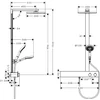 Kép 2/2 - Hansgrohe Raindance E 300 1jet Showerpipe 600 ST zuhanyrendszer EcoSmart 9 l/perc 27364000