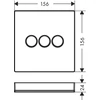 Kép 2/2 - Hansgrohe ShowerSelect Glas falsík alatti szelep színkészlet fehér/króm 15736400