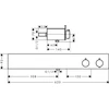 Kép 2/2 - Hansgrohe ShowerTablet 600 termosztátos csaptelep falsíkon kívüli szereléshez 2 fogyasztóhoz 13108400