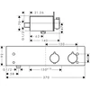 Kép 2/2 - Hansgrohe ShowerTablet 350 termosztátos zuhanycsaptelep falsíkon kívüli szereléshez 13102400