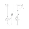 Kép 2/2 - Hansgrohe Raindance Select E 300 2jet Showerpipe zuhanyrendszer EcoSmart 9 l/perc, króm 27282000