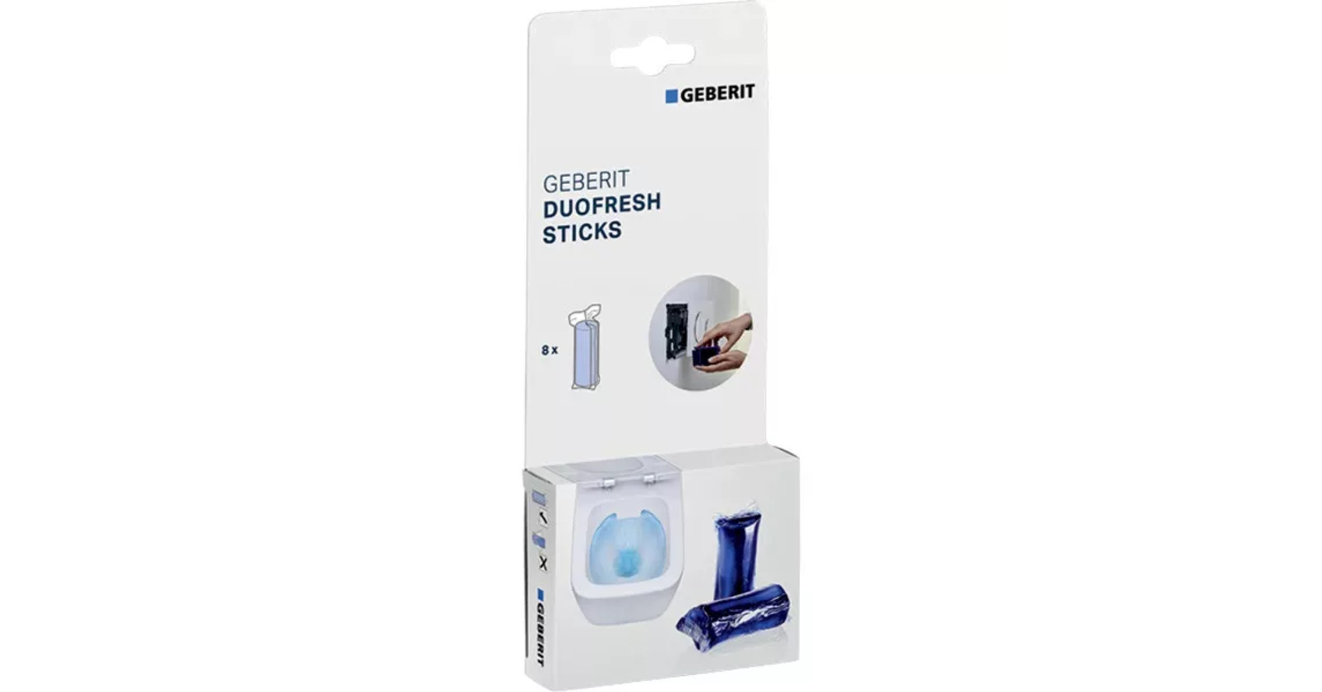 Geberit Duofresh Bastoncini Profumati | Set 10 Pezzi Con Panno Microfibra Kör4u | Per Cassetta WC, Blu Anticalcare - 2