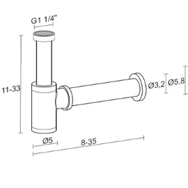 Riho szifon króm 201181