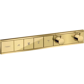 Hansgrohe RainSelect Termosztát falsík alatti szereléshez, 4 fogyasztóhoz, polírozott arany hatású 15382990 Hansgrohe RainSelect Termosztát falsík alatti szereléshez, 4 fogyasztóhoz, polírozott arany hatású 15382990