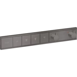 Hansgrohe RainSelect Termosztát falsík alatti szereléshez, 4 fogyasztóhoz, szálcsiszolt fekete/króm 15382340 Hansgrohe RainSelect Termosztát falsík alatti szereléshez, 4 fogyasztóhoz, szálcsiszolt fekete/króm 15382340