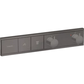 Hansgrohe RainSelect Termosztát falsík alatti szereléshez, 2 fogyasztóhoz, szálcsiszolt fekete/króm 15380340 Hansgrohe RainSelect Termosztát falsík alatti szereléshez, 2 fogyasztóhoz, szálcsiszolt fekete/króm 15380340
