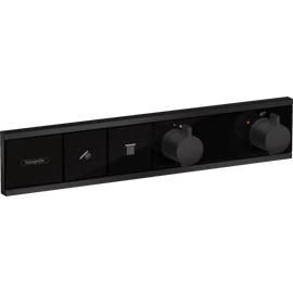 Hansgrohe RainSelect Termosztát, 2 fogyasztóhoz, matt fekete 15380670 Hansgrohe RainSelect Termosztát, 2 fogyasztóhoz, matt fekete 15380670