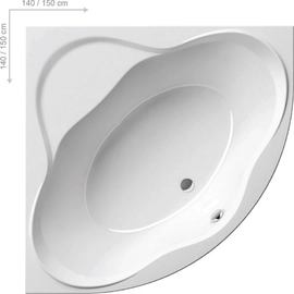Ravak NewDay 150 -es sarok fürdőkád 150x150 C661000000