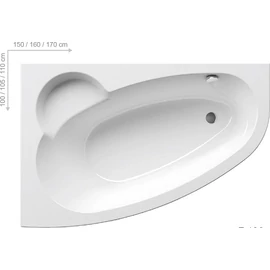 Ravak Asymmetric akril kád 150x100cm (Balos) C441000000