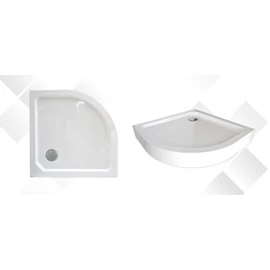 Wellis SMC 80x80x13,5 cm-es íves magas zuhanytálca, zuhanyszifonnal Wellis SMC 80x80x13,5 cm-es íves magas zuhanytálca, zuhanyszifonnal