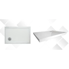 Wellis SMC 120x80x13,5 cm-es szögletes magas zuhanytálca, zuhanyszifonnal Wellis SMC 120x80x13,5 cm-es szögletes magas zuhanytálca, zuhanyszifonnal