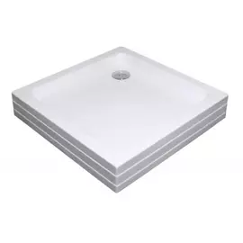 Ravak Kaskada Angela 90 PU négyzet alakú, szögletes, 90 x 90 cm-es akril zuhanytálca, antibakteriális felület, fehér, A007701120