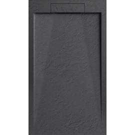 AREZZO design STONE pala hatású öntött márvány zuhanytálca, 120x90 cm-es, antracit AR-DYT129LA