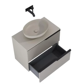 AREZZO design MONTEREY GLASS 80 cm-es alsószekrény, 2 fiókkal, matt beige AR-168744 AREZZO design MONTEREY GLASS 80 cm-es alsószekrény, 2 fiókkal, matt beige AR-168744