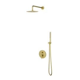 AREZZO design NOVA falsík alatti zuhanyszett falon belüli egységgel, szálcsiszolt arany AR-2160BG