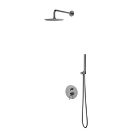AREZZO design NOVA falsík alatti zuhanyszett falon belüli egységgel, szálcsiszolt gun metal AR-2160GM