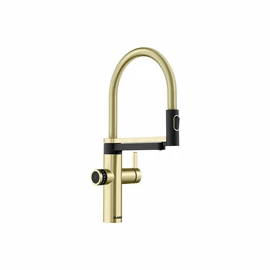 Blanco Evol-S Pro magasnyomású, víztisztítós konyhai csaptelep két kifolyóval, PVD szatén arany / fekete 527430 Blanco Evol-S Pro magasnyomású, víztisztítós konyhai csaptelep két kifolyóval, PVD szatén arany / fekete 527430